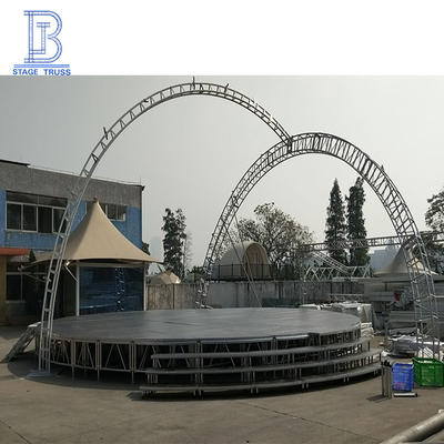 Outdoor Customized Circle/Round Stage Aluminum Assemble Concert Stage